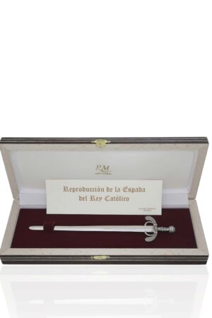 Abrecartas. Espada Rey Católico Pequeña. Plata