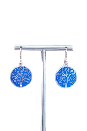 Pendientes granado. Plata y esmalte