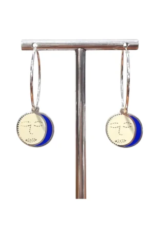 Pendientes luna redonda.